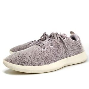Allbirds Runner Merino Wool Light Grey Heather On Ivory Outsole Lace-Up Sneakers